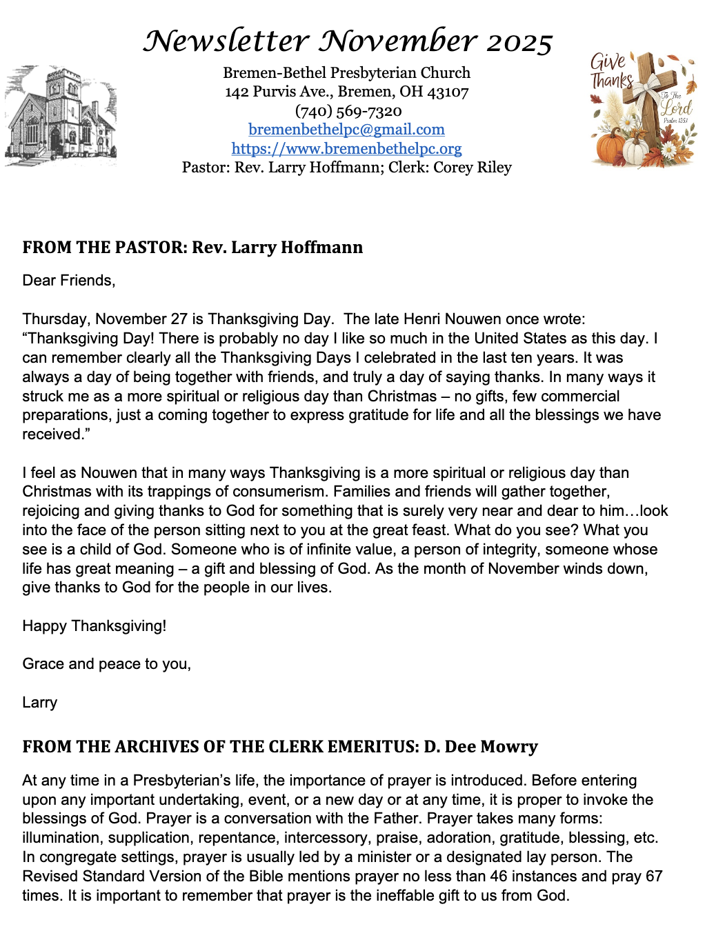 church news November 2025